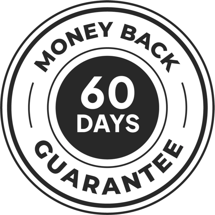 GelaFil 60-day money-back guarantee badge